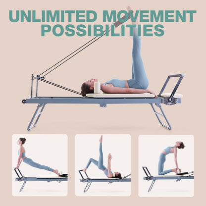 PILATIX |  Foldable Pilates Reformer Machine for Home Use