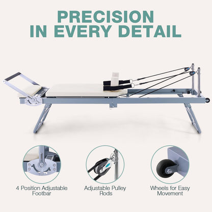 PILATIX |  Foldable Pilates Reformer Machine for Home Use