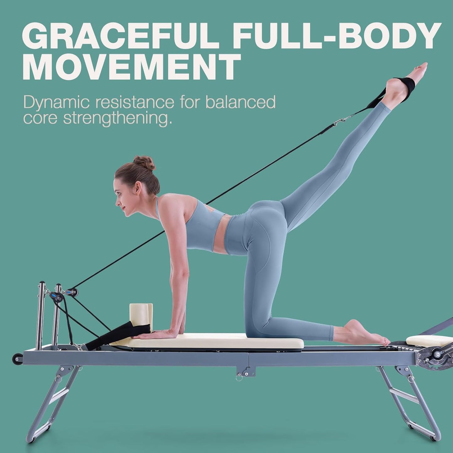 PILATIX |  Foldable Pilates Reformer Machine for Home Use